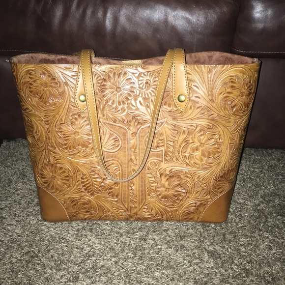 Frye Handbags - Tooled Leather Frye Melissa Shopper Tote